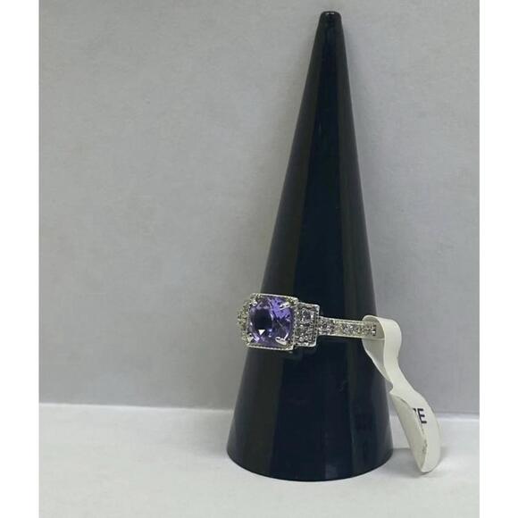 NWT Bright AMETHYST TOPAZ PARIS EIFFEL TOWER RING SIZE 9 - Picture 1 of 8